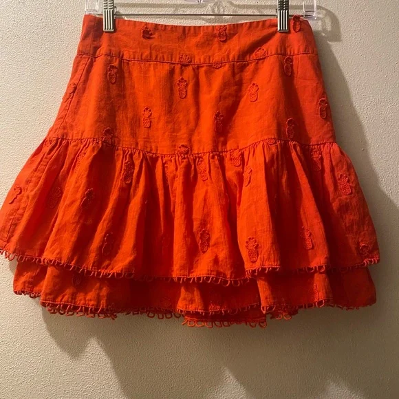 FARM Rio women’s size small Orange pineapple Mini Skirt - Picture 3 of 15